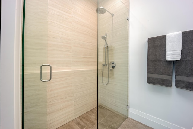 bathroom featuring an enclosed shower