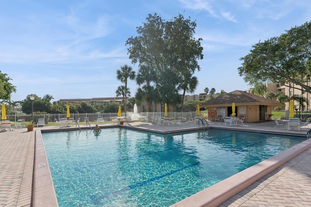 view of pool with a patio area