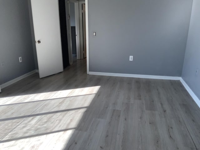 empty room featuring light hardwood / wood-style flooring