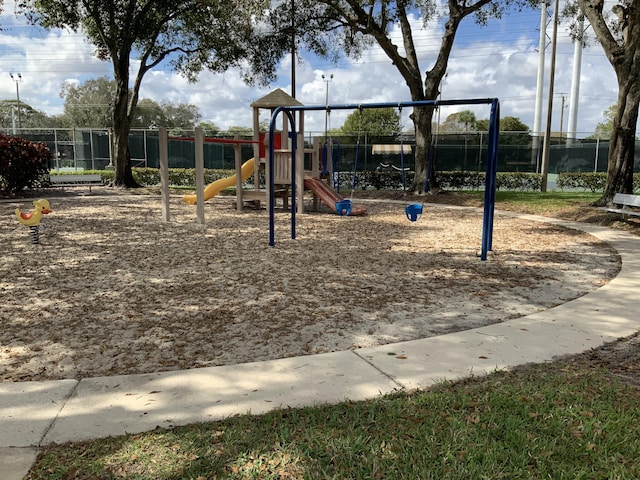 view of jungle gym