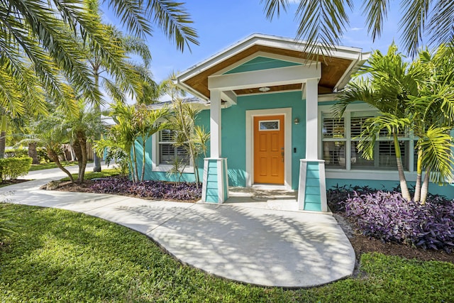 view of doorway to property