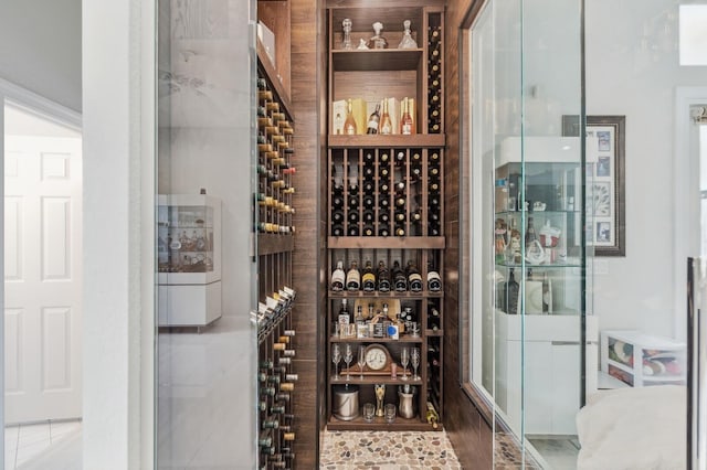 view of wine room