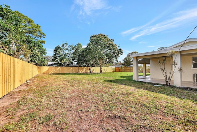 view of yard featuring a patio