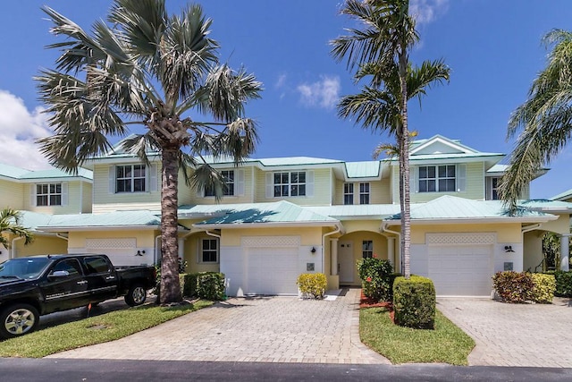 view of property with a garage