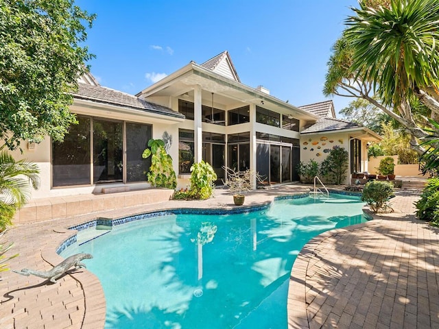 view of pool with a patio area