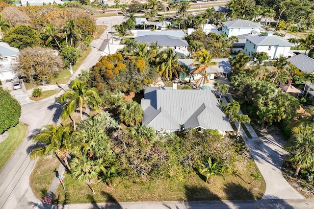 drone / aerial view with a residential view