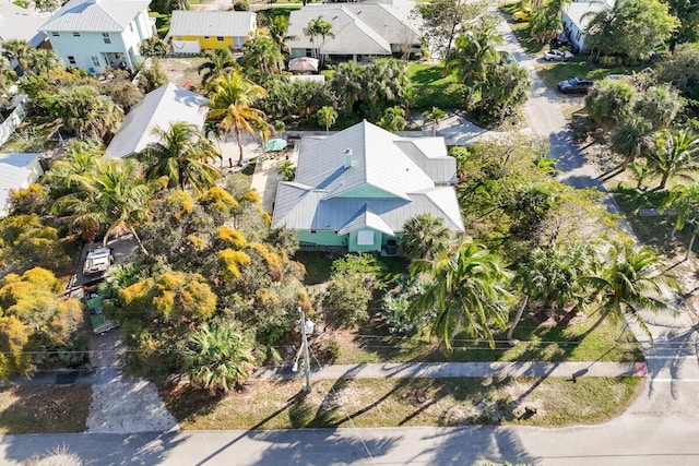 aerial view with a residential view