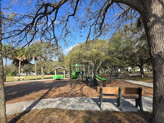 view of community jungle gym