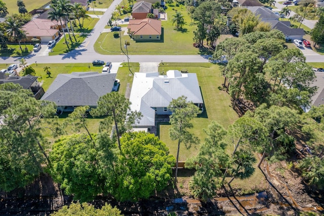 aerial view with a residential view