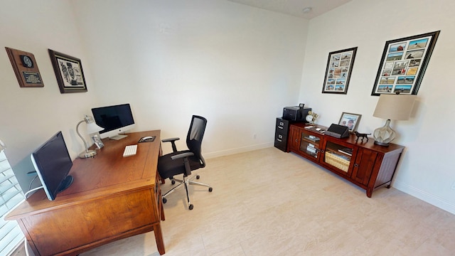 view of office area