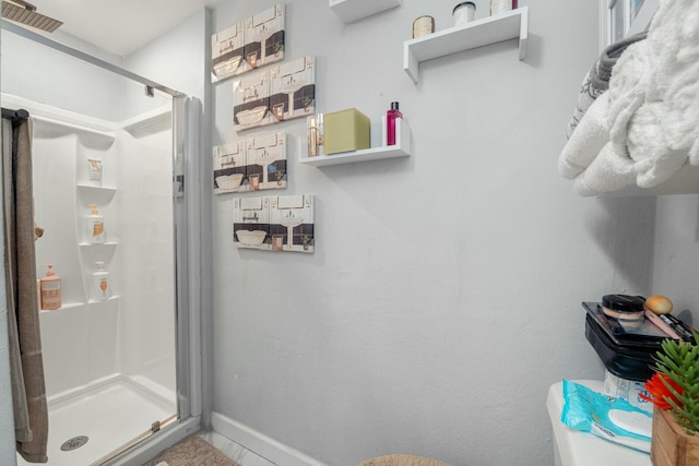 bathroom featuring a shower