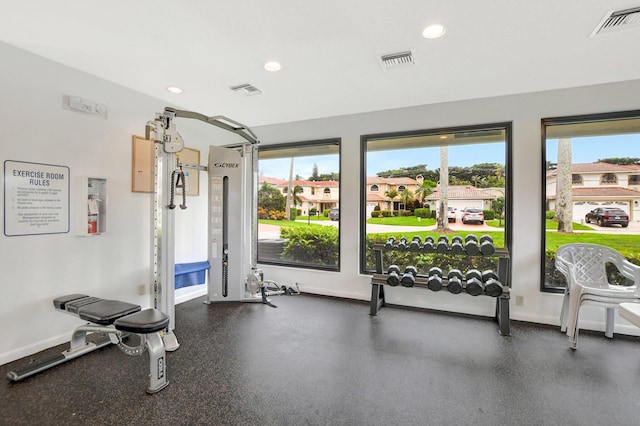 view of exercise room