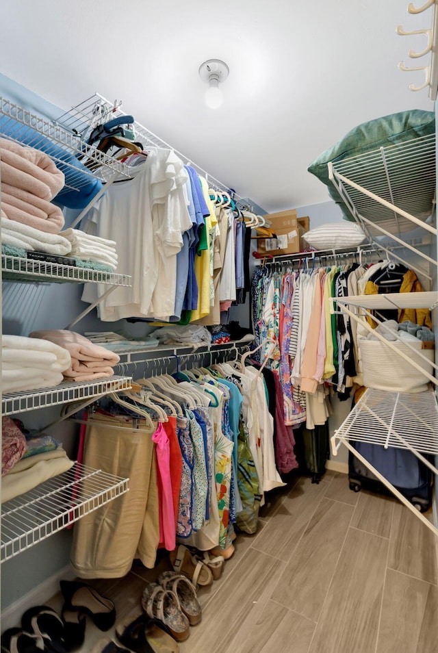 view of walk in closet