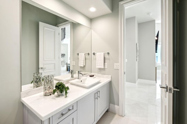 bathroom with vanity