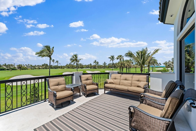 view of patio / terrace featuring an outdoor hangout area