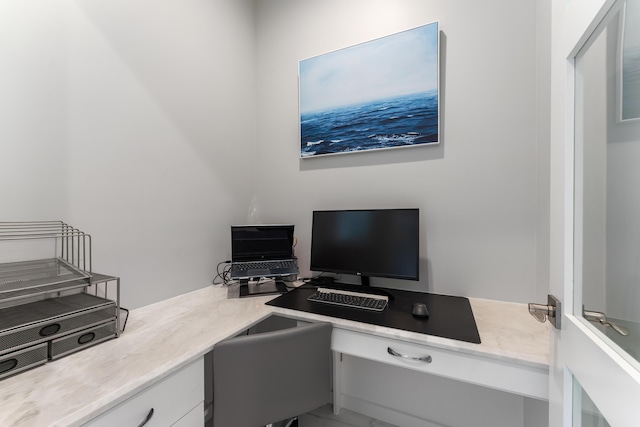 office with built in desk