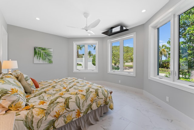 bedroom with ceiling fan