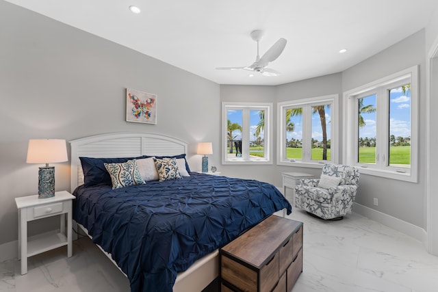 bedroom with ceiling fan