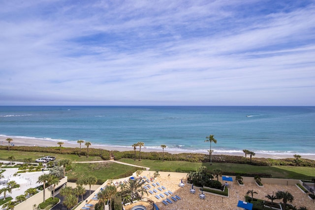 water view featuring a view of the beach