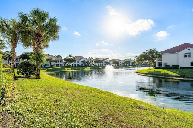 view of water feature featuring a residential view