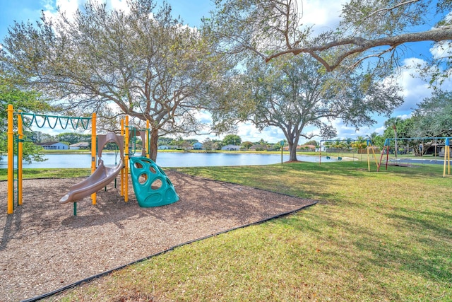 community playground with a yard