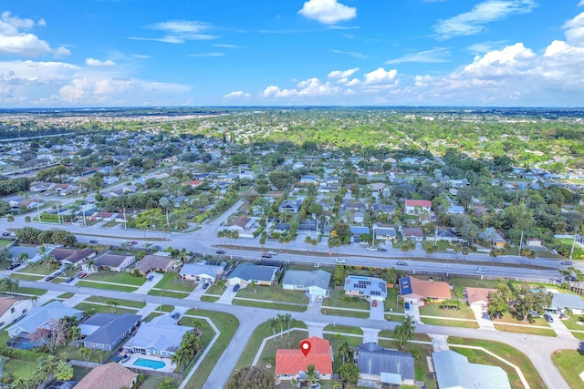 drone / aerial view with a residential view