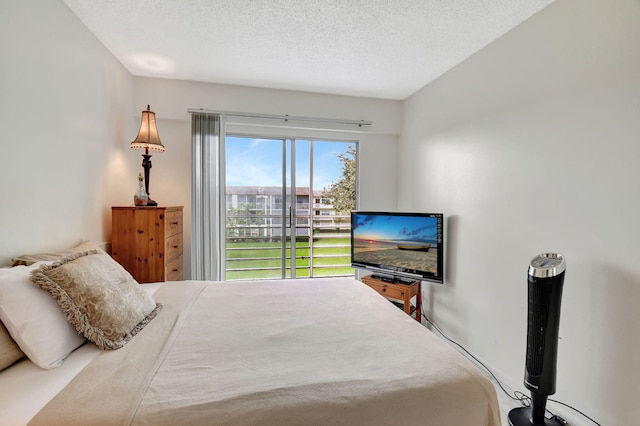 bedroom with a textured ceiling