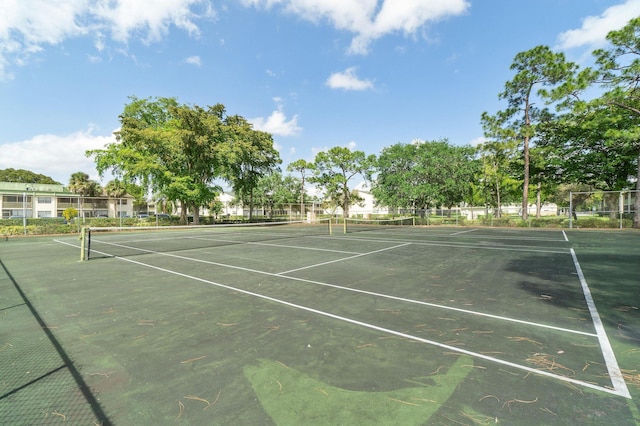 view of tennis court