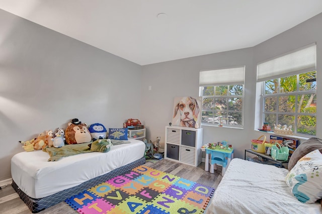 bedroom featuring hardwood / wood-style flooring