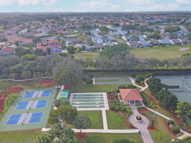 drone / aerial view with a residential view