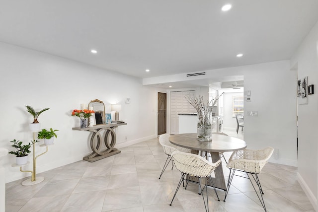 view of dining area