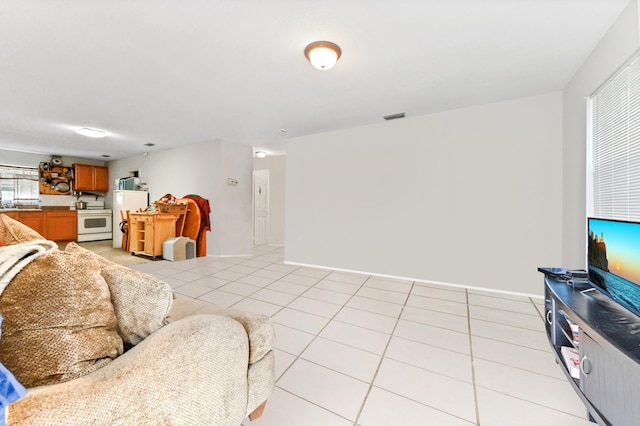 view of tiled living room