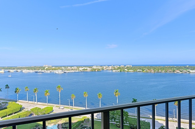 view of water feature