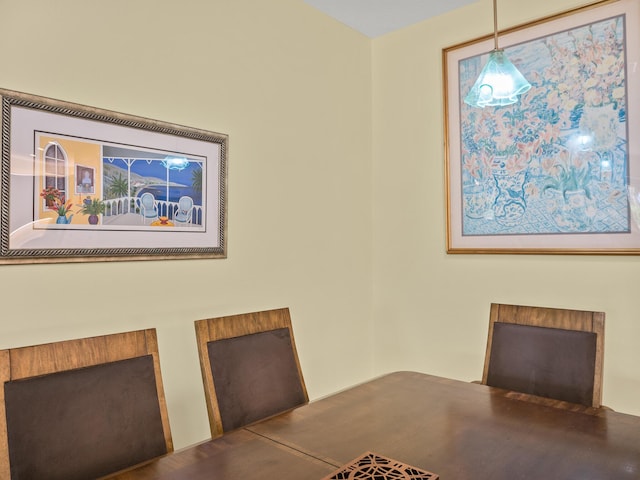 view of unfurnished dining area