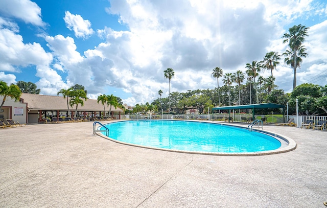 view of pool with a patio area