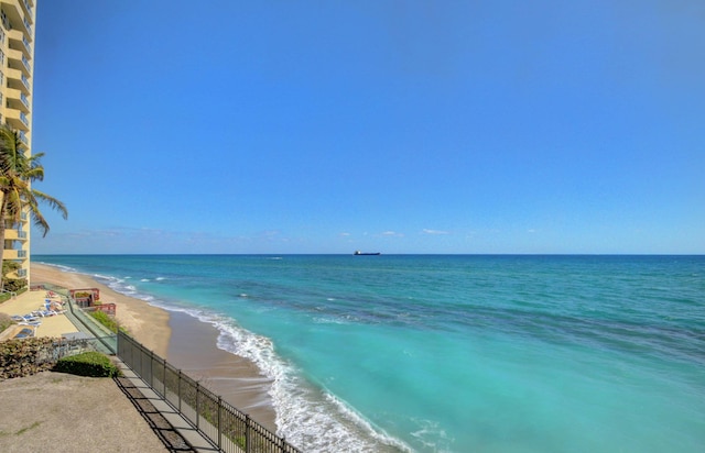 water view featuring a view of the beach