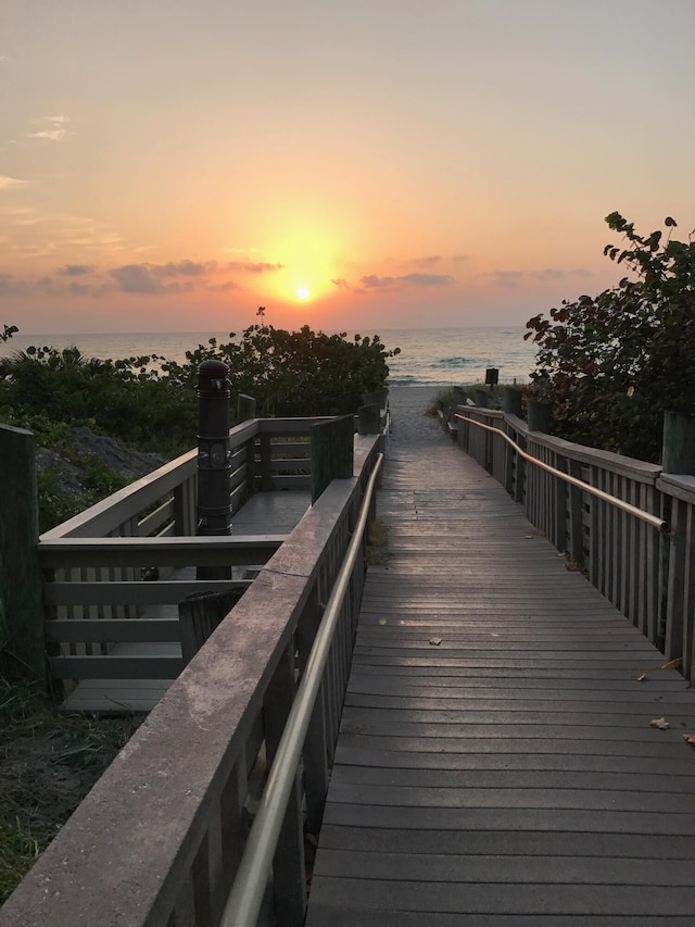 2871 N Ocean Blvd Unit F427, Boca Raton, FL 33431 - dock area featuring view of water and beach