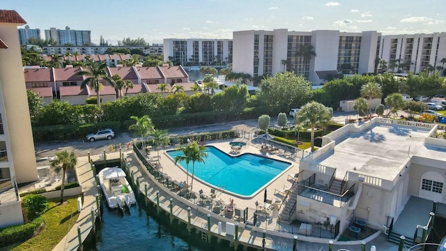 2871 N Ocean Blvd Unit F427, Boca Raton, FL 33431 - drone / aerial view of a pool
