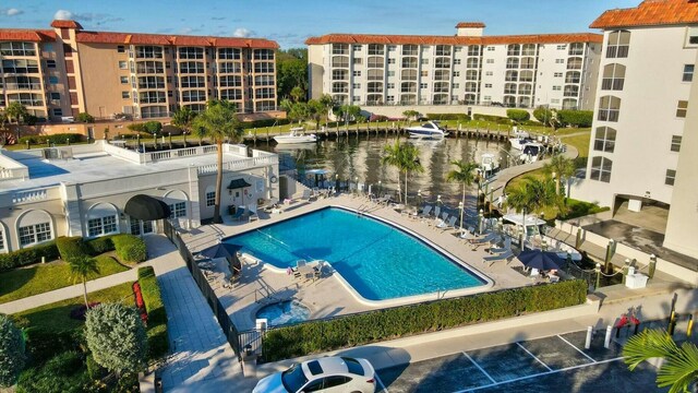 2871 N Ocean Blvd Unit F427, Boca Raton, FL 33431 - drone / aerial view of a pool
