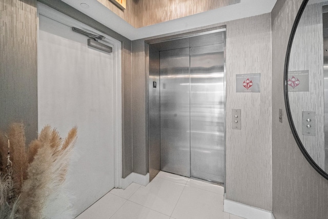 interior space featuring elevator