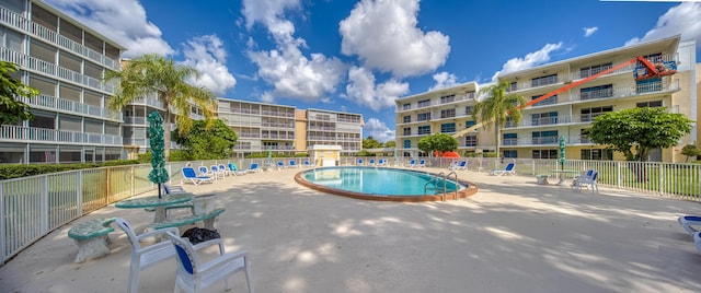 view of pool with a patio