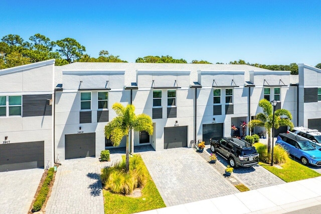 view of property with a garage