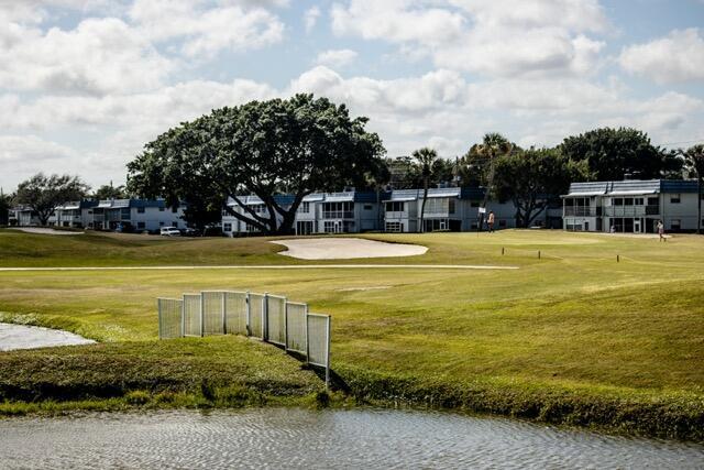 view of property's community with a water view