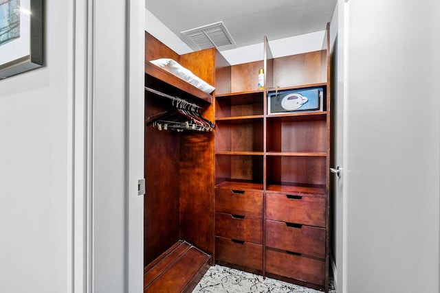 view of walk in closet