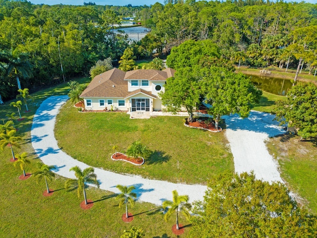 14717 11th Ter, Loxahatchee Groves, FL 33470 - view from above of property featuring a heavily wooded area and a large body of water