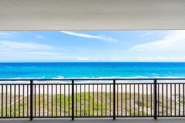 water view featuring a beach view