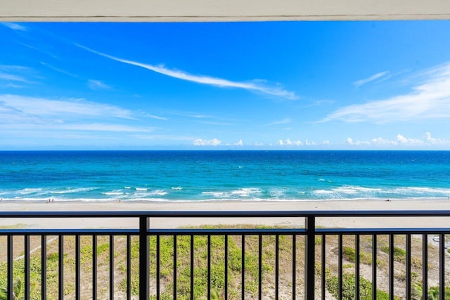 water view featuring a view of the beach