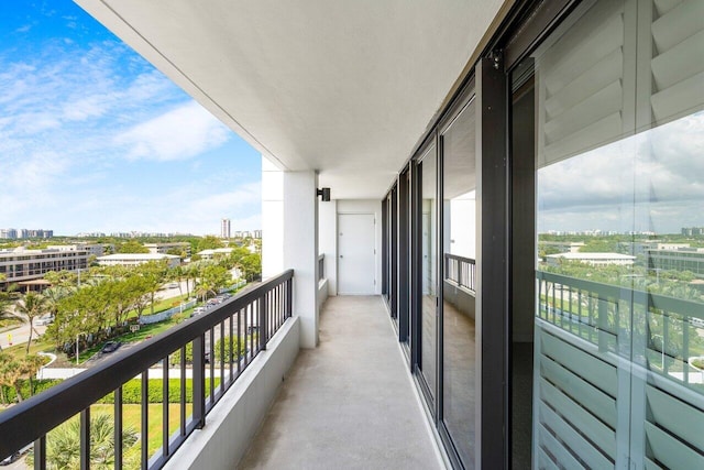 balcony featuring a view of city