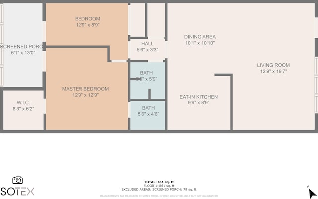 304 Wellington F, West Palm Beach, FL 33417 - floor plan / room layout