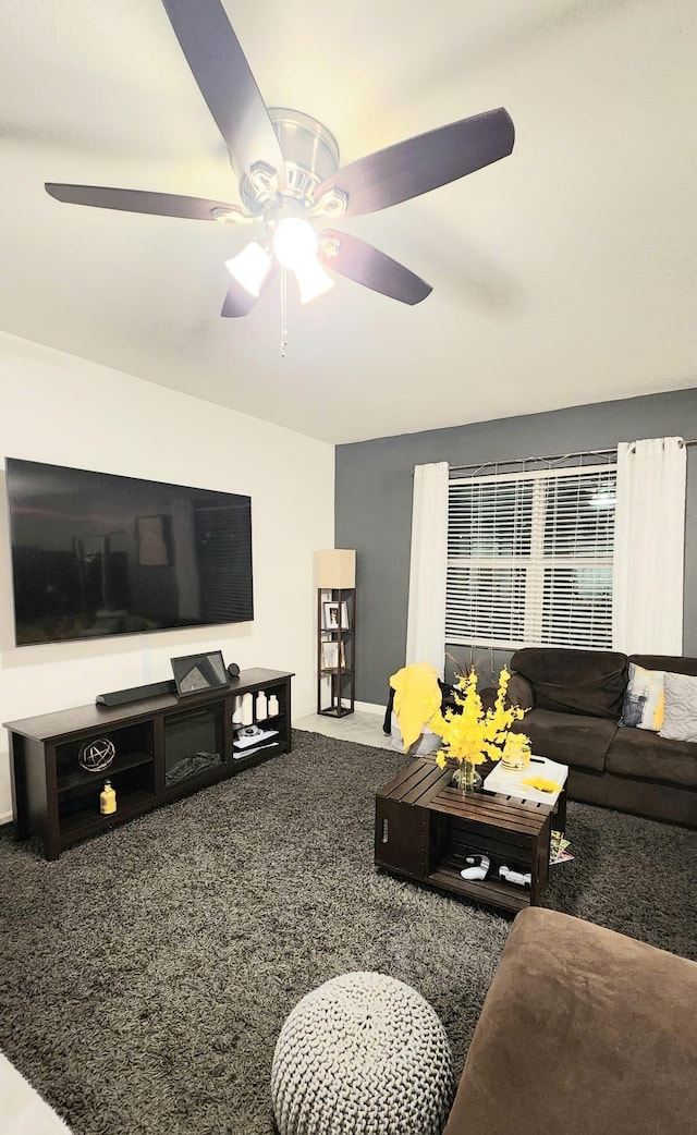 view of carpeted living room